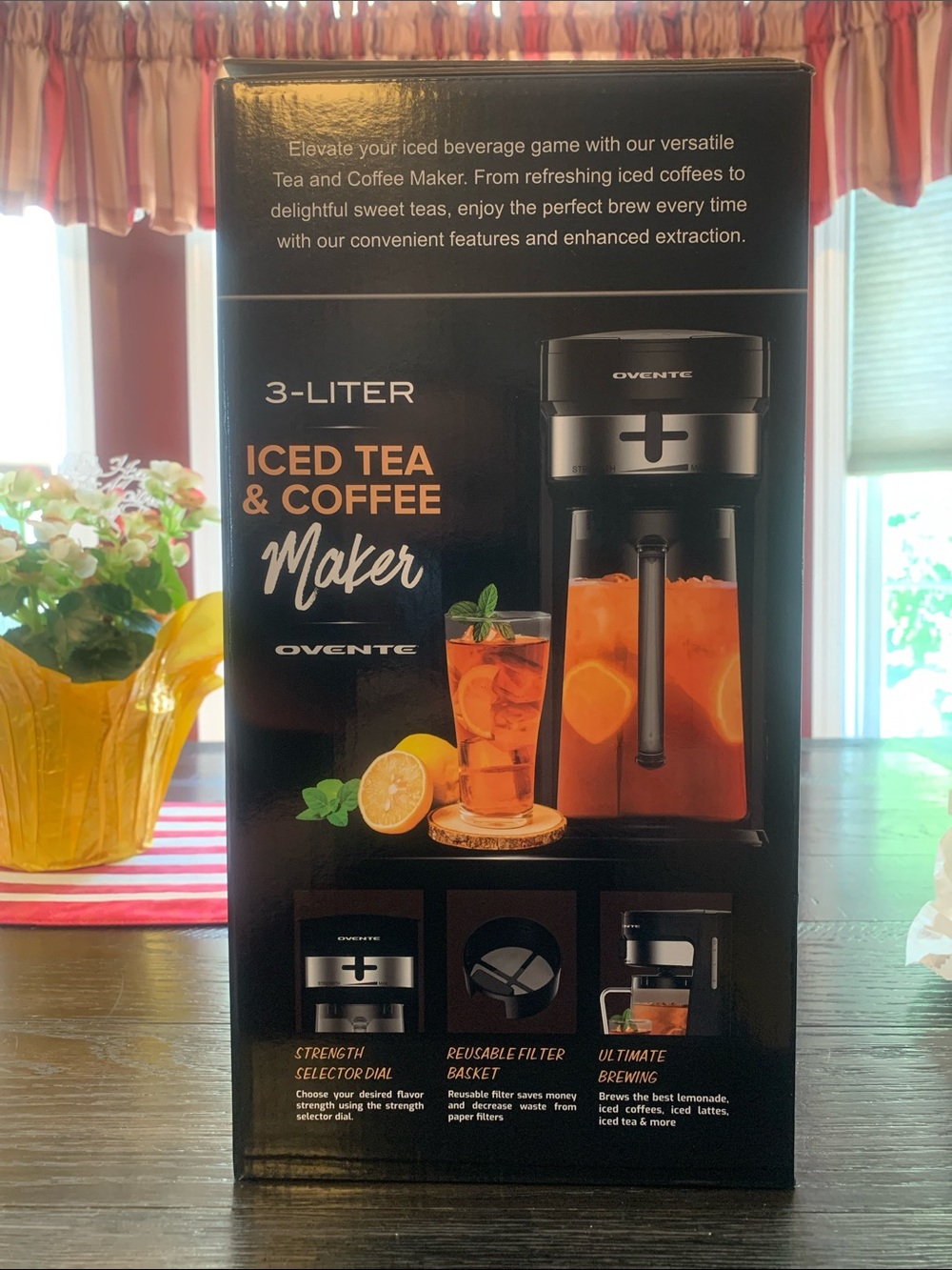 NEVER USED! Ovente Black Iced Tea & Coffee Maker - Picture 3 of 3